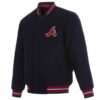 MLB Atlanta Braves Navy Wool Jacket