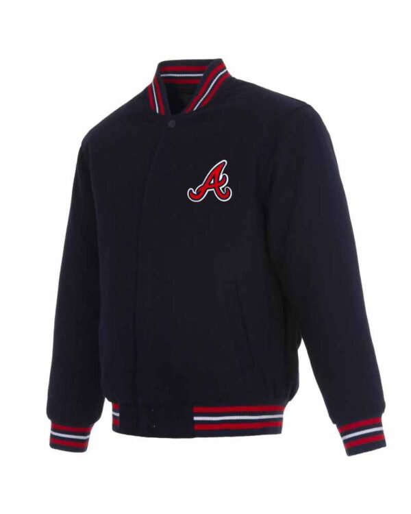 MLB Atlanta Braves Navy Wool Jacket