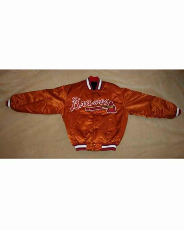 MLB Atlanta Braves Orange Satin Jacket