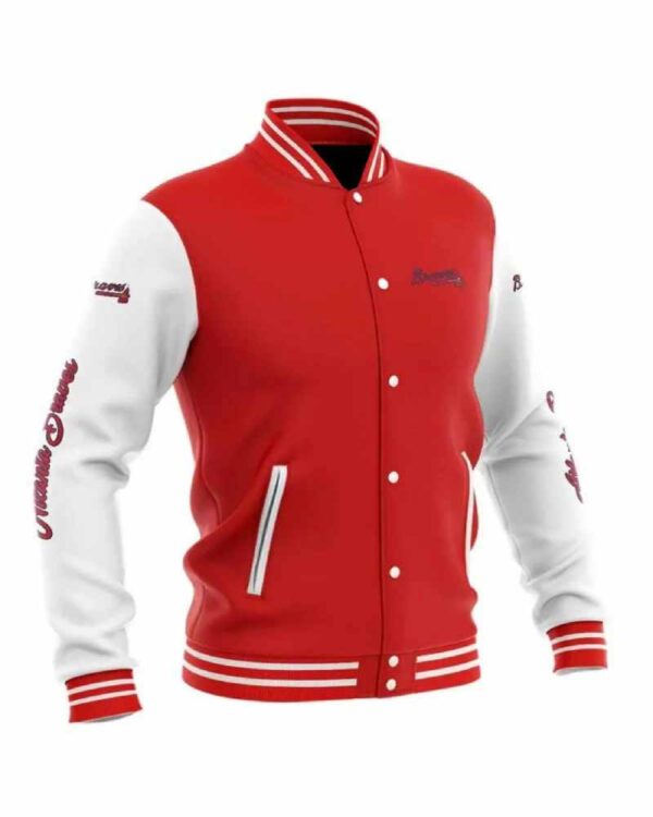 MLB Atlanta Braves Red Baseball Varsity Jacket