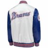 MLB Atlanta Braves White And Blue Satin Jacket