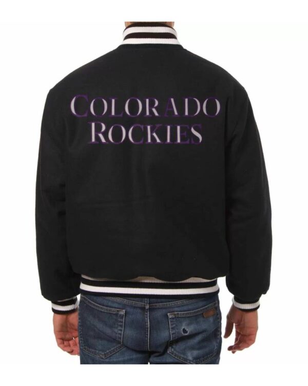 MLB Black Colorado Rockies Varsity Jacket