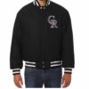 MLB Black Colorado Rockies Varsity Jacket