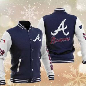 MLB Blue Atlanta Braves Baseball Varsity Jacket