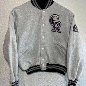 MLB Colorado Rockies Gray Wool Jacket