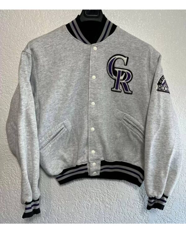MLB Colorado Rockies Gray Wool Jacket