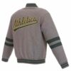MLB Gray Oakland Athletics Wool Jacket