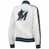 MLB Miami Marlins White Hometown Satin Jacket