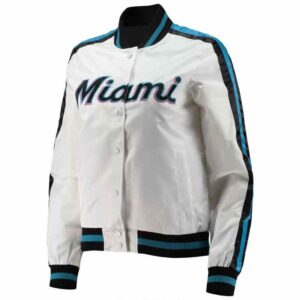 MLB Miami Marlins White Hometown Satin Jacket
