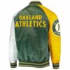 MLB Oakland Athletics Tricolor Satin Jacket