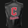 MLB Team Black Cleveland Guardians Leather Vest