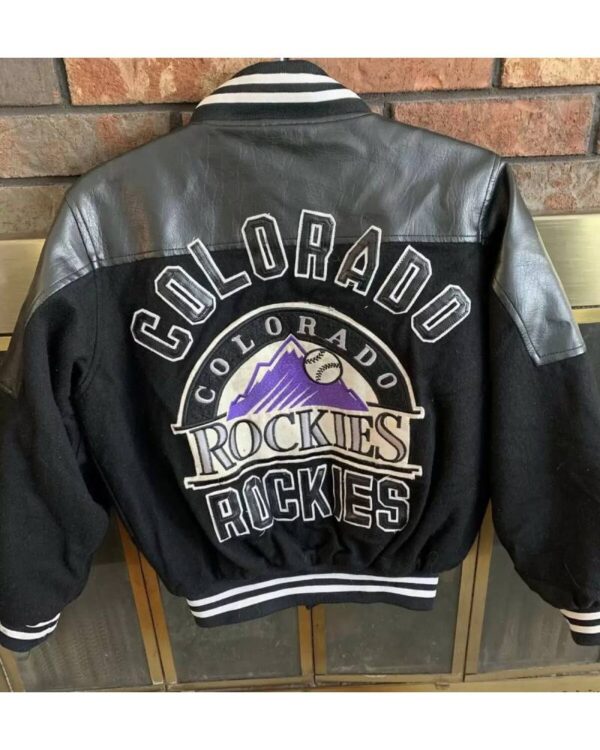 MLB Team Colorado Rockies Black Varsity Jacket