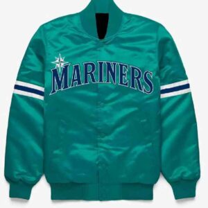 MLB Team Miami Marlins Green Satin Jacket
