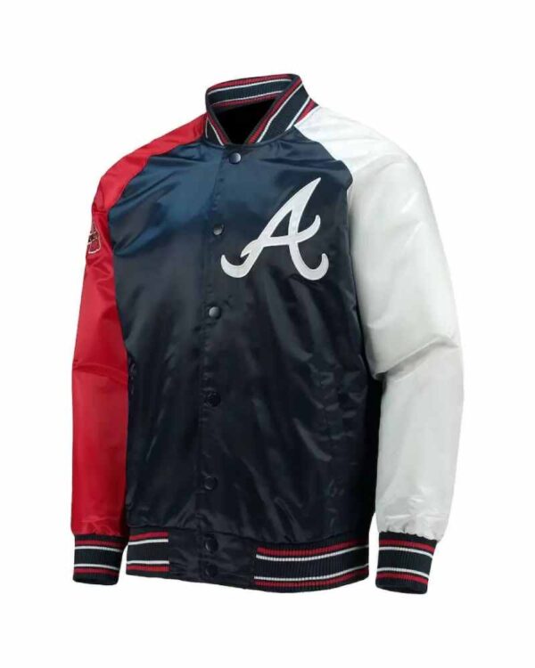 MLB Tricolor Atlanta Braves Satin Jacket