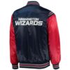 Navy and Red Washington Wizards Satin Jacket