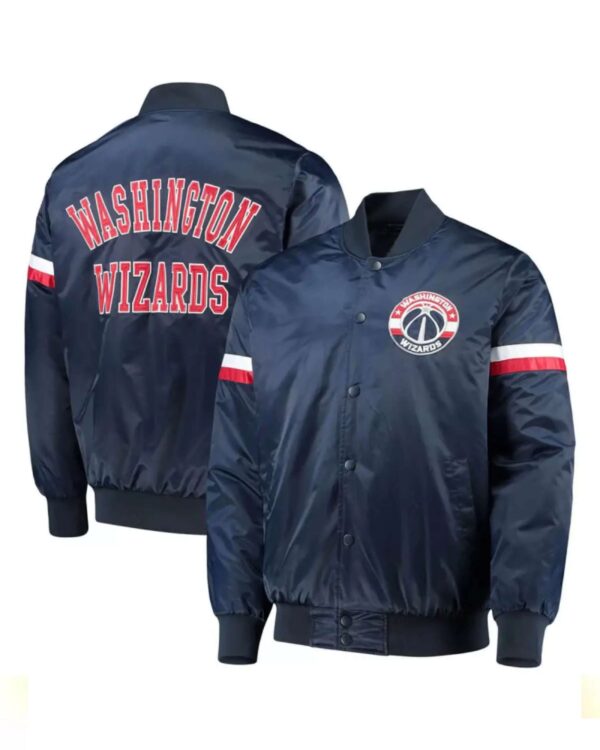 Navy Washington Wizards The Champ Varsity Satin Jacket