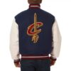 Navy White Cleveland Cavaliers Varsity Jacket