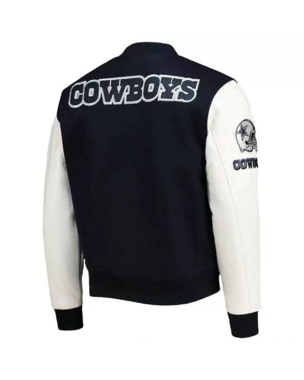 Navy White NFL Dallas Cowboys Varsity Jacket