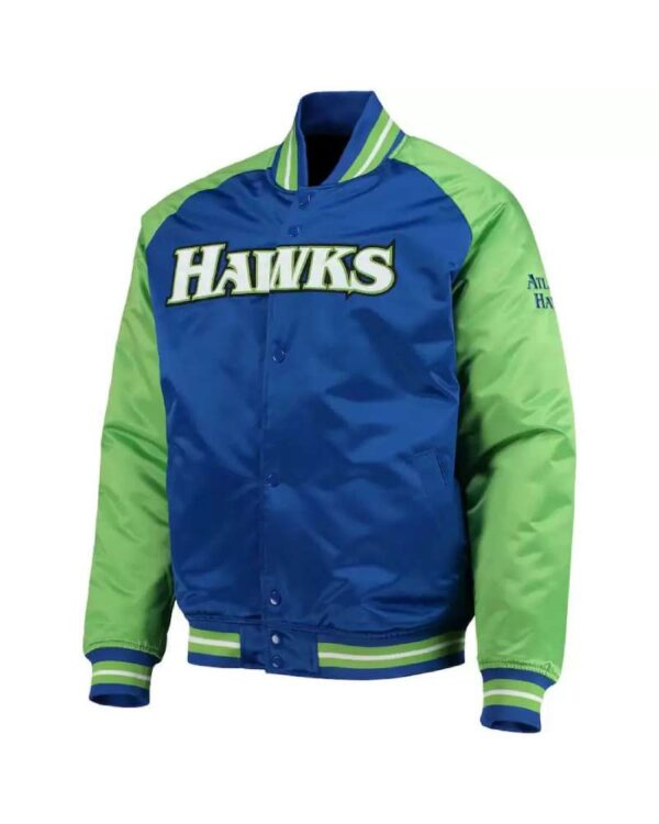 NBA Atlanta Hawks Blue And Green Satin Jacket