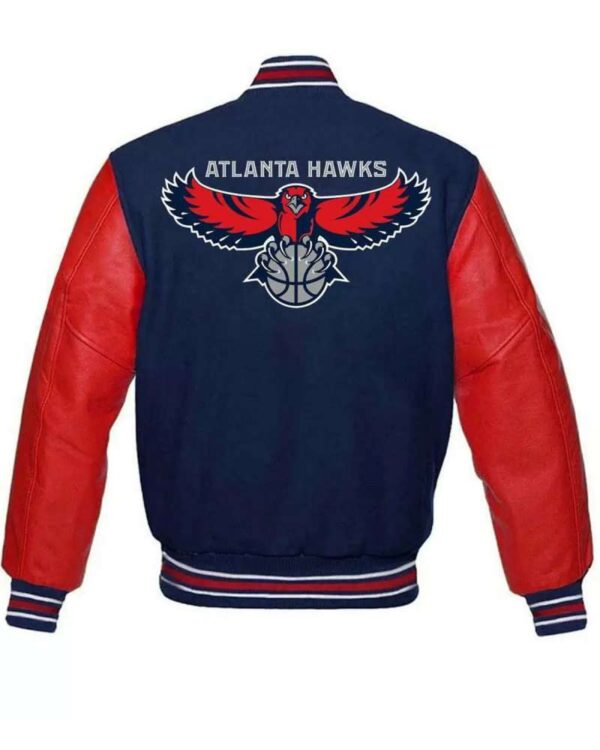 NBA Atlanta Hawks Blue And Red Varsity Jacket