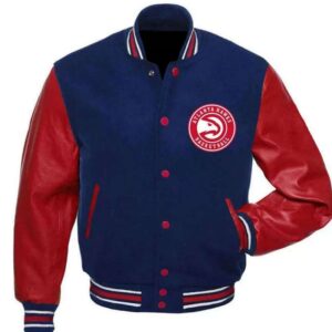 NBA Atlanta Hawks Blue And Red Varsity Jacket