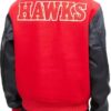 NBA Atlanta Hawks Red And Black Varsity Jacket