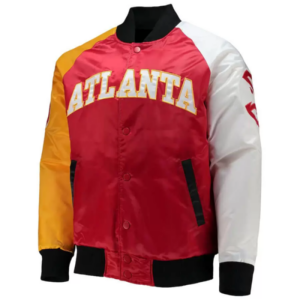 NBA Atlanta Hawks Tricolor Classics Script Satin Jacket