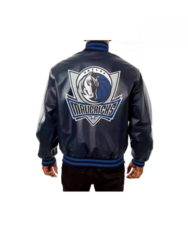 NBA Dallas Mavericks Jeff Hamilton Black Leather Jacket