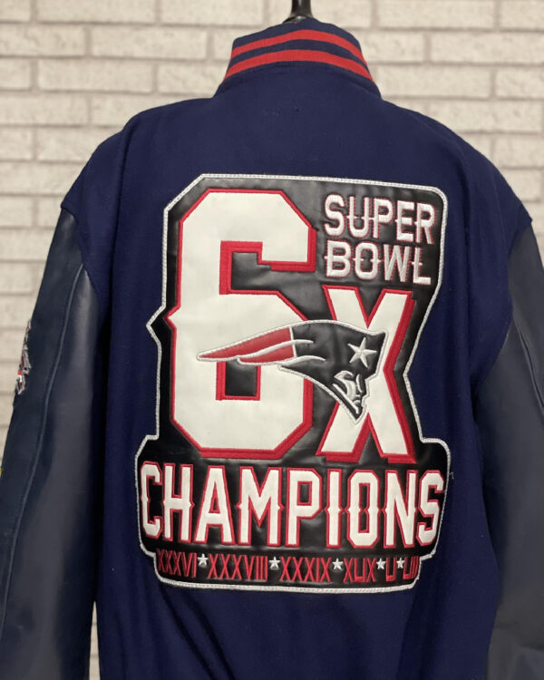 New England Patriots Super Bowl 6X Champions Varsity Jacket