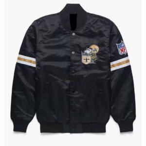 New Orleans Saints Black NFL Satin Jacket