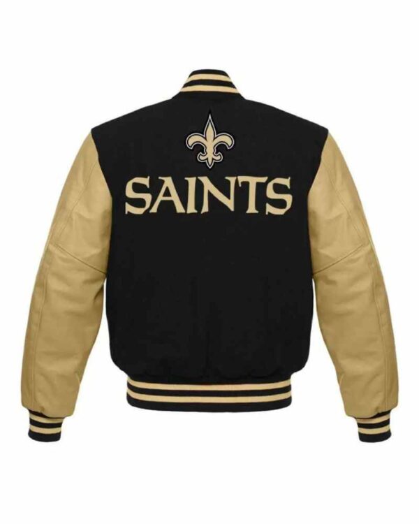 Black White NFL Team New Orleans Saints Jacket