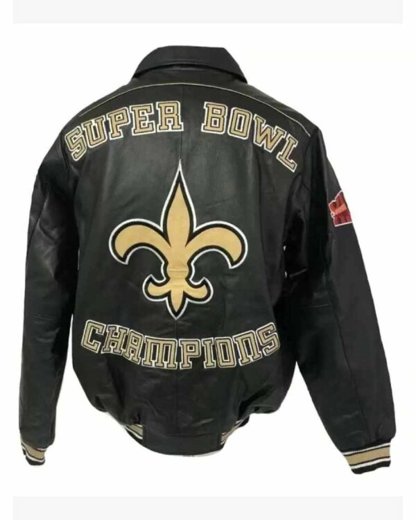 New Orleans Saints Super Bowl Champions Leather Jacket