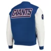 NY Giants Logo Varsity White/Royal Jacket