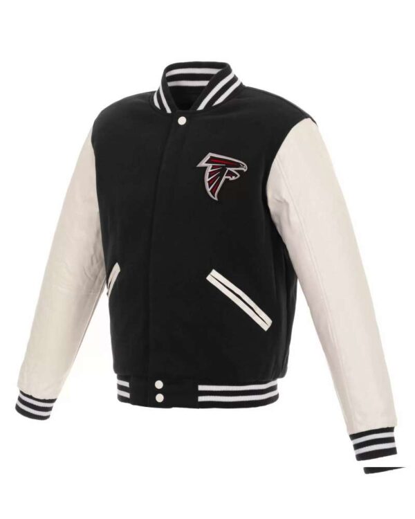 NFL Atlanta Falcons Black And White Varsity Jacket