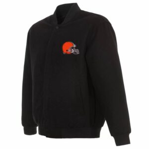 NFL Cleveland Browns Black Wool Jacket