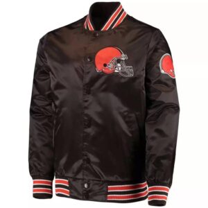 NFL Cleveland Browns Brown Satin Jacket