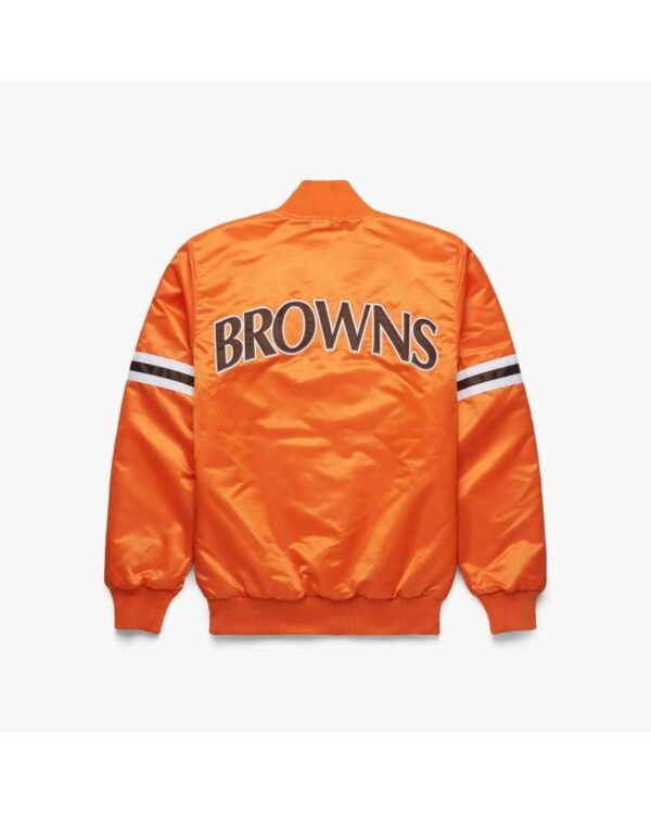 NFL Cleveland Browns Orange Satin Jacket