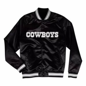 NFL Dallas Cowboys Black Satin Jacket