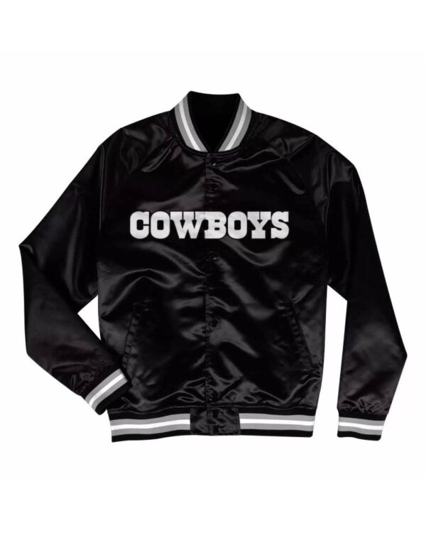 NFL Dallas Cowboys Black Satin Jacket