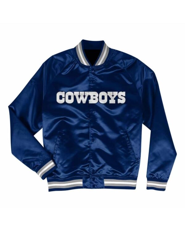 NFL Dallas Cowboys Blue Satin Jacket