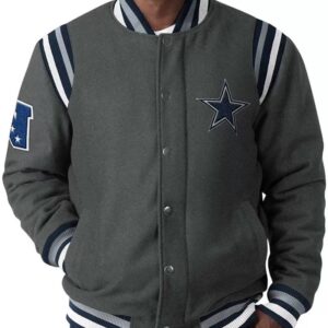 NFL Dallas Cowboys Gray Wool Jacket