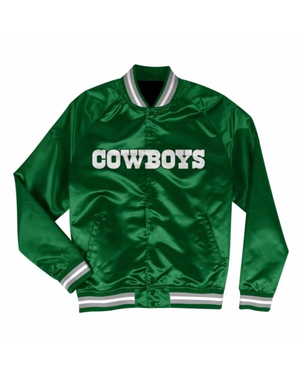 NFL Dallas Cowboys Green Satin Jacket