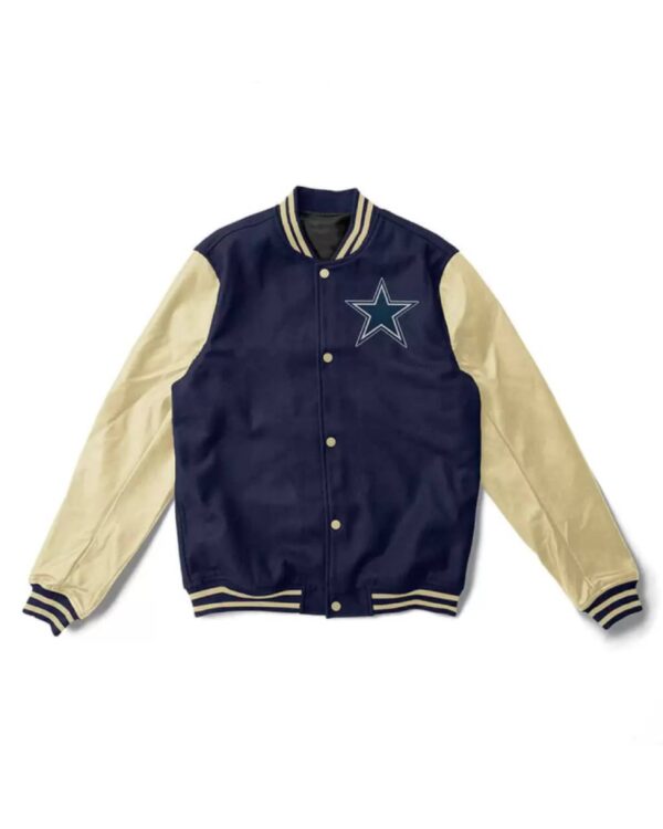 NFL Dallas Cowboys Navy And Cream Varsity Jacket