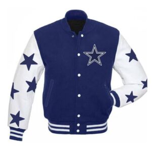 NFL Dallas Cowboys Royal Blue And White Varsity Jacket