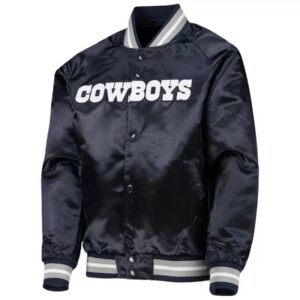 NFL Navy Blue Dallas Cowboys Satin Jacket