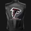 NFL Team Atlanta Falcons Black Leather Vest