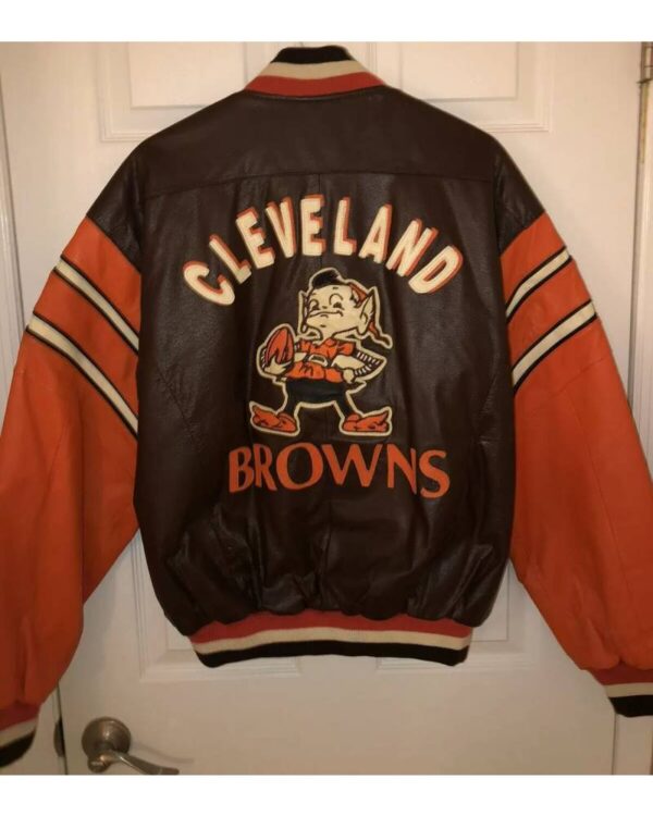 NFL Team Cleveland Browns Football Leather Jacket