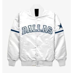 NFL White Dallas Cowboys Satin Jacket