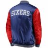 Philadelphia 76ers Royal Blue And Red Satin Jacket