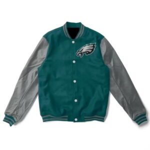 Philadelphia Eagles Varsity Green and Grey Jacket